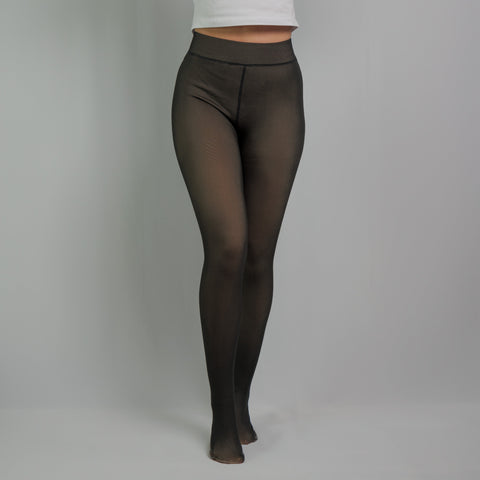 LEGGS - BLACK FLEECE LINED TIGHTS