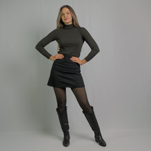 LEGGS - BLACK FLEECE LINED TIGHTS