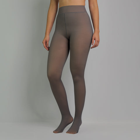 LEGGS® - GREY FLEECE LINED TIGHTS